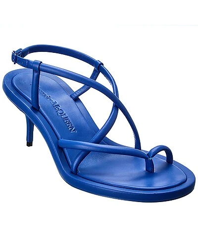 Alexander McQueen Strappy Leather Sandal Women 3 Alexander McQueen Strappy Leather Sandal Women