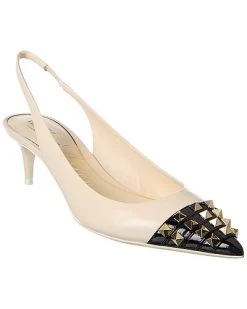Valentino Rockstud Alcove 45 Leather Slingback Pump Women