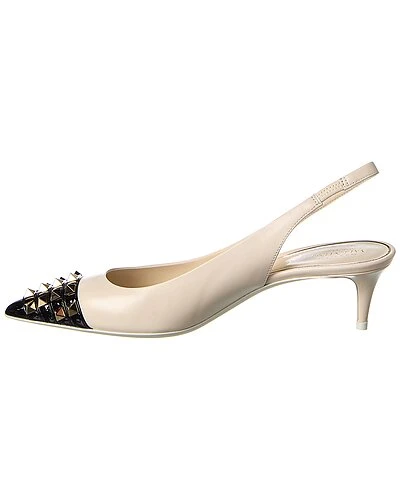 Valentino Rockstud Alcove 45 Leather Slingback Pump Women 4 Valentino Rockstud Alcove 45 Leather Slingback Pump Women - Image 2