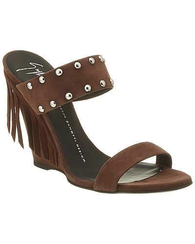Giuseppe Zanotti Whitney Suede Fringe Wedge Sandal Women 3 Giuseppe Zanotti Whitney Suede Fringe Wedge Sandal Women