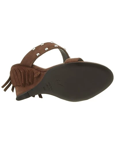 Giuseppe Zanotti Whitney Suede Fringe Wedge Sandal Women 6 Giuseppe Zanotti Whitney Suede Fringe Wedge Sandal Women - Image 4