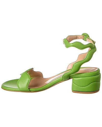 Gianvito Rossi Scallop Leather Sandal Women 4 Gianvito Rossi Scallop Leather Sandal Women - Image 2