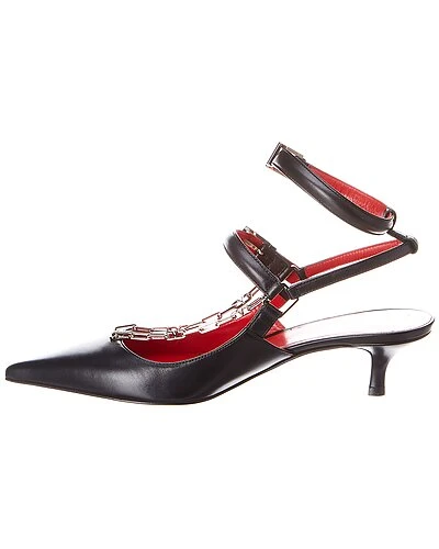 Valentino Chain 45 Leather Ankle Strap Pump Women 4 Valentino Chain 45 Leather Ankle Strap Pump Women - Image 2