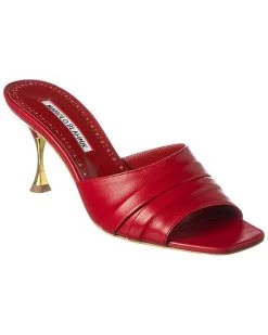 Manolo Blahnik Picoux 70 Leather Sandal Women