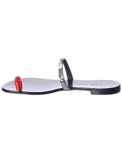 Giuseppe Zanotti Ring Gem Leather Sandal Women -Valentino shop 1313195039 RLLD 2