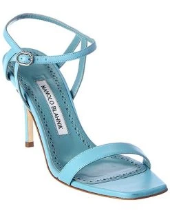 Manolo Blahnik Elvira 90 Leather Sandal Women