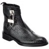 Givenchy Lock Croc-Embossed Leather Bootie Women -Valentino shop 1313196481 RLLD 1