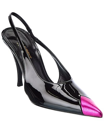 Saint Laurent Arian 90 Patent Slingback Pump Women 3 Saint Laurent Arian 90 Patent Slingback Pump Women