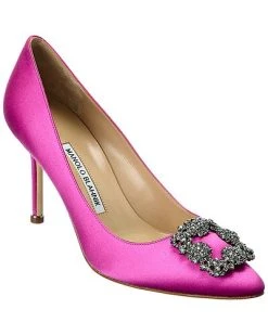 Manolo Blahnik Hangisi 90 Satin Pump Women