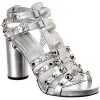 Balenciaga Giant Studded Metallic Leather Sandal Women