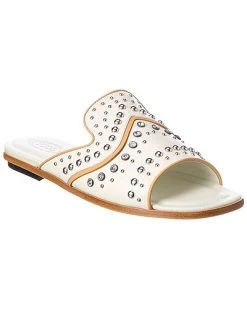 Tod's Crystal Stud Leather Sandal Women