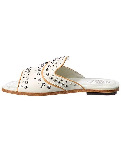 Tod's Crystal Stud Leather Sandal Women 4 Tod's Crystal Stud Leather Sandal Women - Image 2