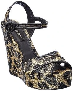 Dolce & Gabbana Logo Wedge Sandal Women