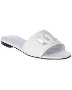 Dolce & Gabbana Logo Leather Sandal Women