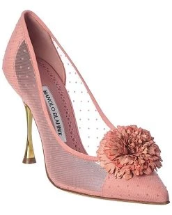 Manolo Blahnik Sohemias 105 Suede-Trim Pump Women