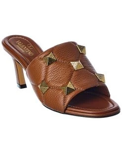 Valentino Roman Stud 65 Grainy Leather Sandal Women