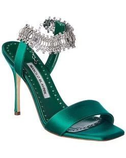 Manolo Blahnik Parinasan 115 Satin Sandal Women