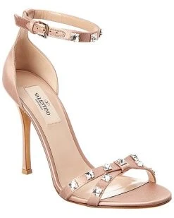 Valentino Rockstud Glam City Satin Sandal Women
