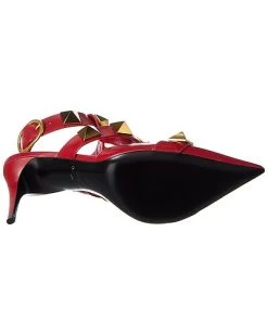 Valentino Roman Stud 80 Leather Ankle Strap Pump Women -Valentino shop 1313259218 RLLD 4