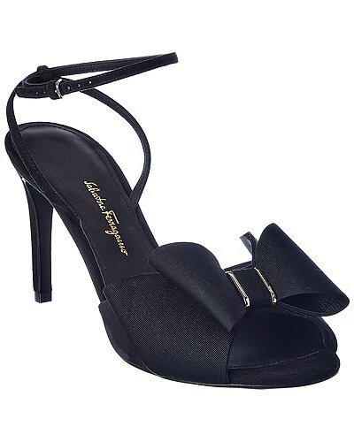 Salvatore Ferragamo Zaira Grosgrain & Suede Sandal Women 3 Salvatore Ferragamo Zaira Grosgrain & Suede Sandal Women