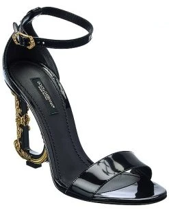 Dolce & Gabbana Logo Patent Sandal Women