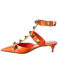 Valentino Roman Stud 40 Leather Ankle Strap Pump Women -Valentino shop 1313288489 RLLD 2