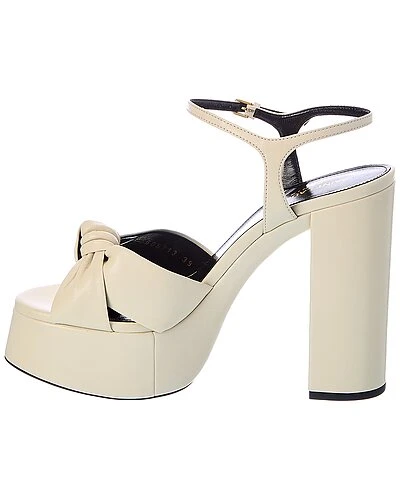 Saint Laurent Bianca 85 Leather Platform Sandal Women 4 Saint Laurent Bianca 85 Leather Platform Sandal Women - Image 2