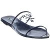 Prada Logo Vinyl & Leather Pointy-Toe Sandal Women -Valentino shop 1313291287 RLLD 1