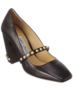 Jimmy Choo Hoska 85 Leather Pump Women