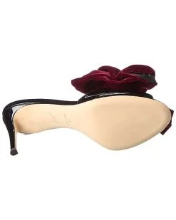 Giuseppe Zanotti Basic 85 Patent & Velvet Sandal Women -Valentino shop 1313300286 RLLD 4