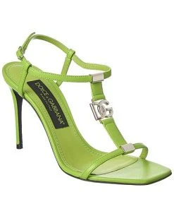 Dolce & Gabbana Logo Leather Sandal Women