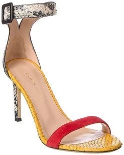 Giuseppe Zanotti Basic 85 Suede & Python Sandal Women