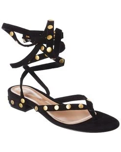 Gianvito Rossi Suede Ankle Wrap Sandal Women