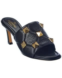 Valentino Roman Stud 65 Grainy Leather Sandal Women