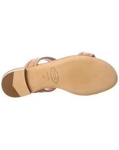 Tod's T Strap Leather Sandal Women 10 Tod's T Strap Leather Sandal Women -Valentino shop 1313323417 RLLD 4