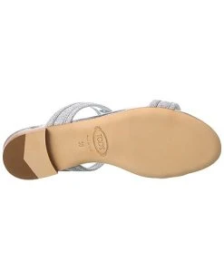 Tod's T Strap Glitter Sandal Women 10 Tod's T Strap Glitter Sandal Women -Valentino shop 1313323418 RLLD 4