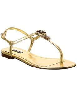 Dolce & Gabbana Votion Leather Sandal Women
