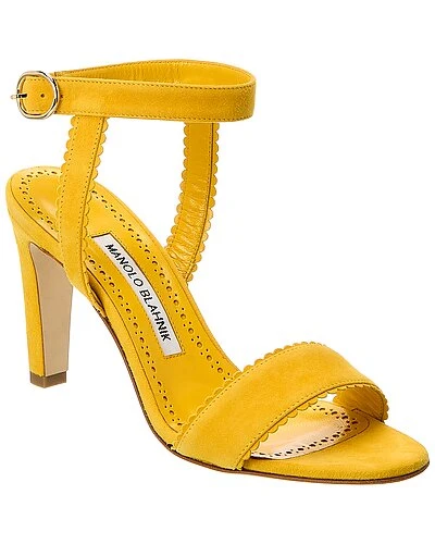 Manolo Blahnik Emirena 90 Suede Sandal Women 3 Manolo Blahnik Emirena 90 Suede Sandal Women
