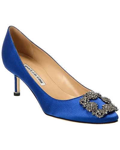 Manolo Blahnik Hangisi 50 Satin Pump Women 3 Manolo Blahnik Hangisi 50 Satin Pump Women