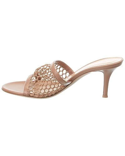 Gianvito Rossi Jamaica 70 Leather & Mesh Sandal Women 4 Gianvito Rossi Jamaica 70 Leather & Mesh Sandal Women - Image 2