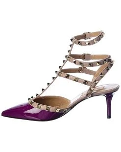 Valentino Rockstud Caged 65 Patent Ankle Strap Pump Women -Valentino shop 1313332212 RLLD 2