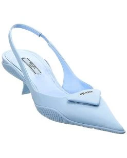 Prada Nylon Pointy-Toe Slingback Pump Women