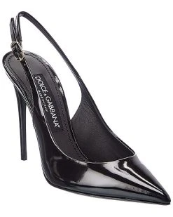 Dolce & Gabbana Logo Patent Slingback Pump Women
