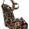 Dolce & Gabbana Printed Canvas Wedge Sandal Women