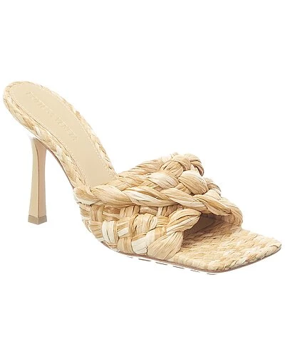 Bottega Veneta Stretch Raffia & Leather Sandal Women 3 Bottega Veneta Stretch Raffia & Leather Sandal Women