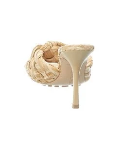 Bottega Veneta Stretch Raffia & Leather Sandal Women 9 Bottega Veneta Stretch Raffia & Leather Sandal Women -Valentino shop 1313339417 RLLD 3