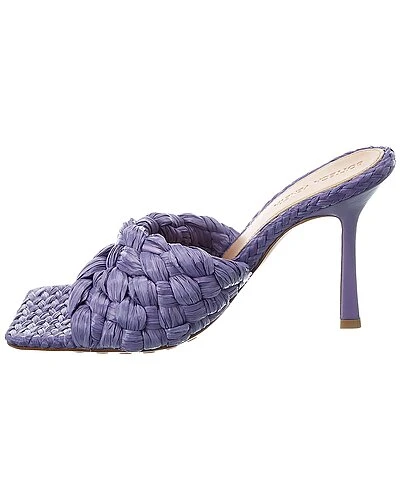 Bottega Veneta Stretch Raffia & Leather Sandal Women 4 Bottega Veneta Stretch Raffia & Leather Sandal Women - Image 2