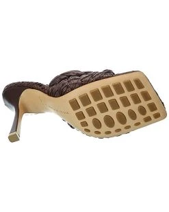 Bottega Veneta Stretch Raffia & Leather Sandal Women -Valentino shop 1313339490 RLLD 4