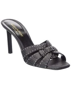 Saint Laurent Tribute 85 Leather Sandal Women