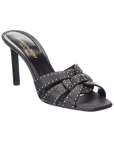 Saint Laurent Tribute 85 Leather Sandal Women 3 Saint Laurent Tribute 85 Leather Sandal Women